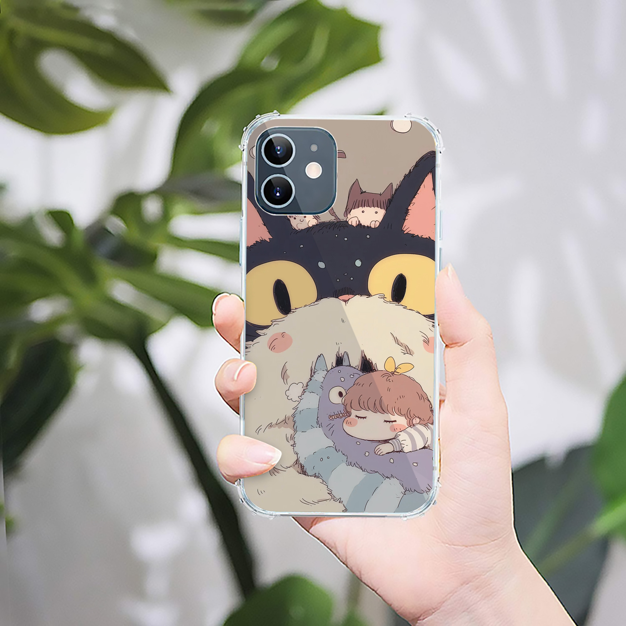 （画像用） となりのトトロ 草壁メイ 草壁サツキ My Neighbor Totoro Satsuki Kusakabe Mei Kusakabe 【iPhone 12シリーズ対応】透明スマホケース（クリアソフトケース）